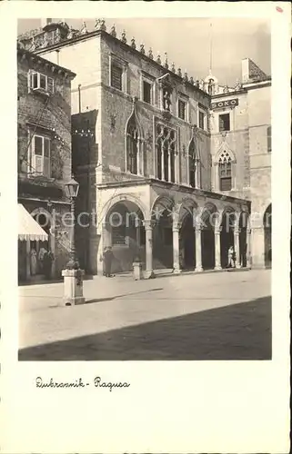 Dubrovnik Ragusa Gebaeude bei der Kirche Arkaden Kat. Dubrovnik