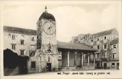 Trogir Trau Javna loza i toranj za gradski sat Uhrturm Kat. Trogir