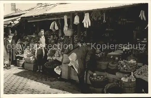 Sarajevo Bascarsija vocari Gemuesehaendler Markt Kat. Sarajevo