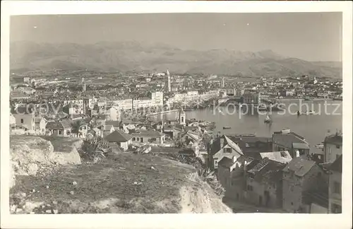 Split Spalato Panorama Hafen Gebirgskette Kat. Split