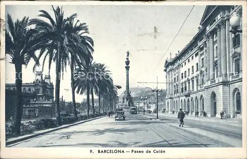 Barcelona Cataluna Paseo de Colon Kat. Barcelona