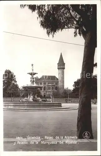 ValenÃ§a Paseo de la Alameda y Palacio Marquesa de Ripalda Kat. ValenÃ§a