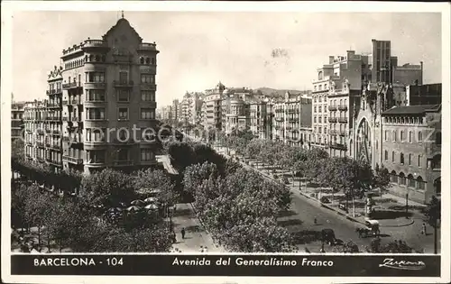 Barcelona Cataluna Avenida del Generalisimo Franco Kat. Barcelona