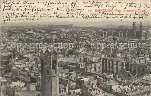 Barcelona Cataluna Vista panoramica Este Kat. Barcelona