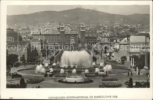 Barcelona Cataluna Exposicion internacional de Barcelona fuente magica Kat. Barcelona