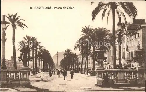 Barcelona Cataluna Paseo de Colon Kat. Barcelona