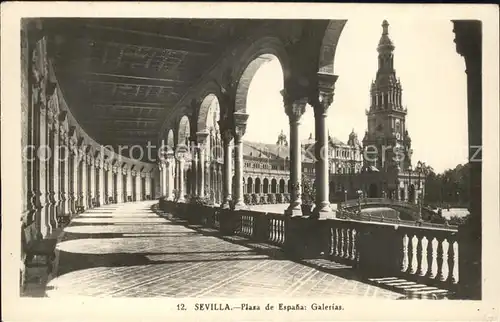 Sevilla Andalucia Plaza de Espana Galerias Kat. Sevilla 