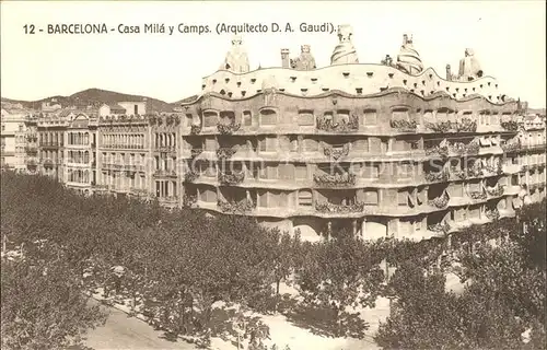 Barcelona Cataluna Casa Mila y Camps Kat. Barcelona