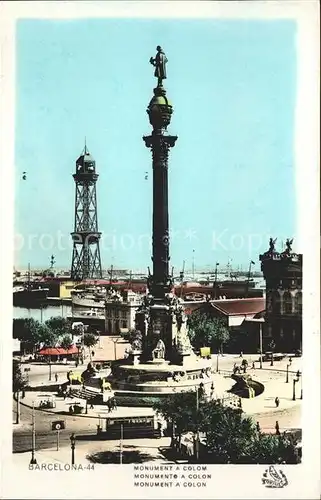 Barcelona Cataluna Monument a Colon Kat. Barcelona