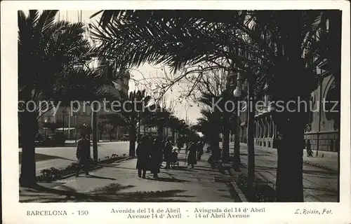 Barcelona Cataluna Avenida del 14 de Abril Kat. Barcelona