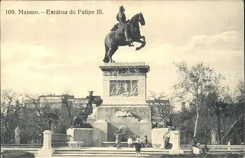 Madrid Spain Estatua de Felipe III Kat. Madrid