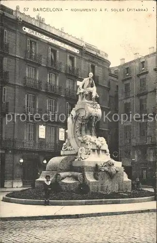 Barcelona Cataluna Monumento F. Soler Kat. Barcelona