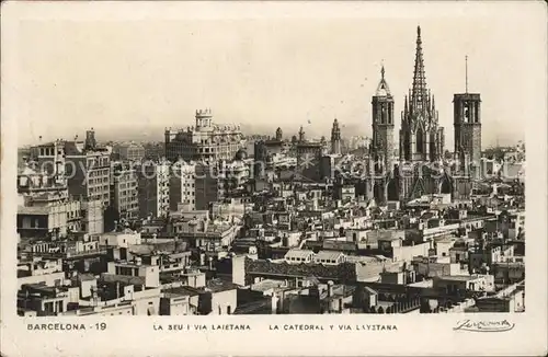 Barcelona Cataluna La Catedral Via Laystana Kat. Barcelona
