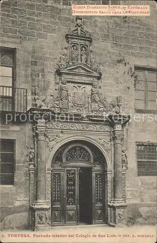 Tortosa Fachada interior del Colegio San Luis Kat. Tortosa