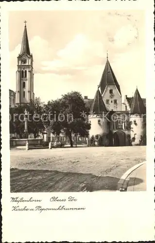 Weissenhorn Obere Tor Kirche Brunnen Kat. Weissenhorn