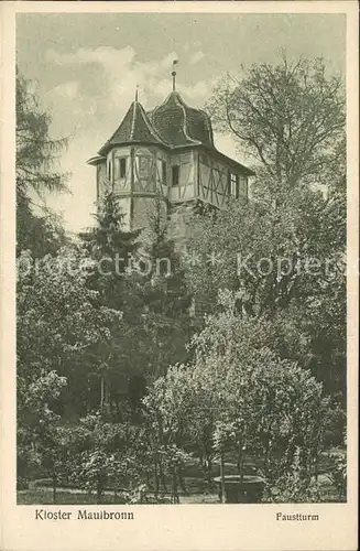 Maulbronn Kloster Faustturm Kat. Maulbronn