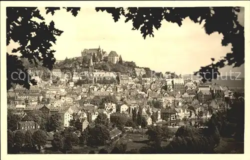 Marburg Lahn Teilansicht Schloss Kat. Marburg