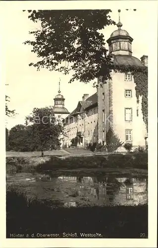 Hoexter Weser Schloss Westseite Kat. Hoexter