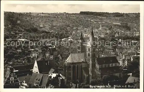 Esslingen Neckar Blickv.d. Burg Kat. Esslingen am Neckar