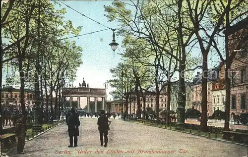 Berlin Unter den Linden Brandenburger Tor Kat. Berlin