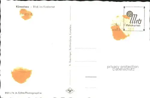 Kuenzelsau Kochertal Kat. Kuenzelsau