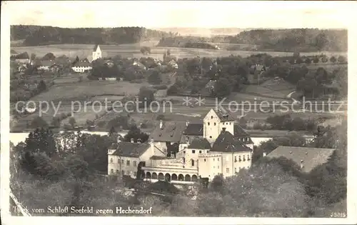 Hechendorf Pilsensee Blick v. Schloss Seefeld Kat. Seefeld
