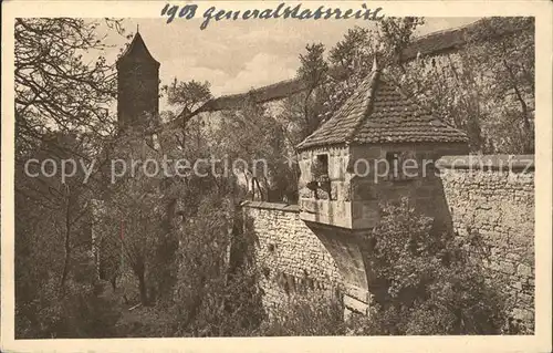 Rothenburg Tauber Erker Roedertor Kat. Rothenburg ob der Tauber