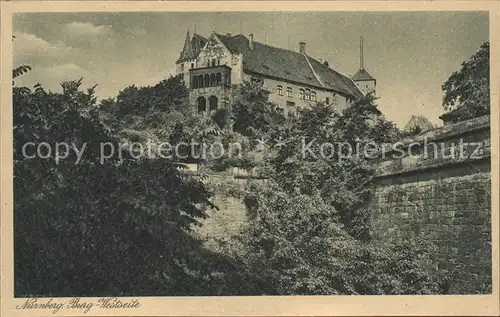 Nuernberg Burg Westseite Kat. Nuernberg