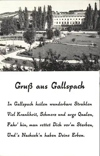 Gallspach Gedicht Kat. Gallspach