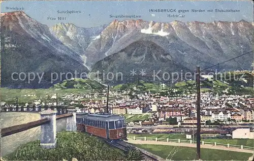 Innsbruck Stubaitalbahn Seegrubenspitzen Frau Hitt Hafelekar Kat. Innsbruck