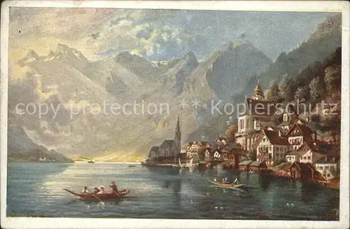 Hallstatt Salzkammergut Kuenstlerkarte Haidenthaler Nr. 13 Kat. Hallstatt