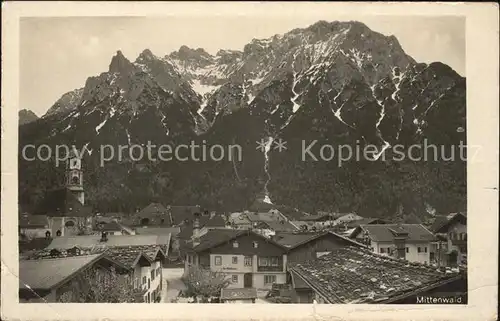 Mittenwald Karwendel Tirol Ortsansicht Kat. Schwaz