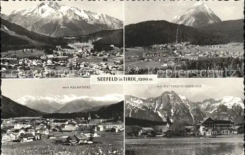 Seefeld Tirol Kalkkoegel Wettersteingebirge Hohe Munde Zugspitze Hocheder Kat. Seefeld in Tirol