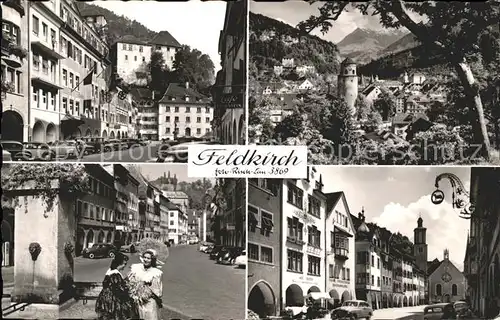 Feldkirch Vorarlberg Teilansichten Brunnen Burg  Kat. Feldkirch