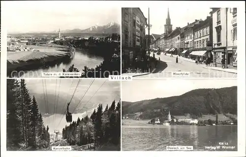 Villach Kaernten Karawanken Hauptplatz Ossiach am See Kanzelbahn Kat. Villach