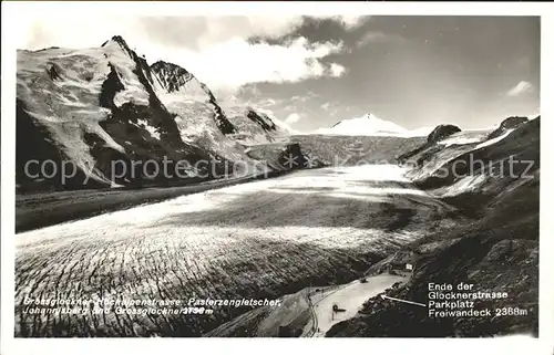 Grossglockner Hochalpenstrasse Pasterzengletscher Johannisberg Parkplatz Freiwandeck Kat. Heiligenblut