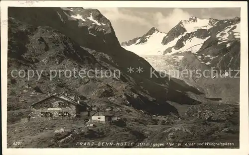 Franz Sennhuette Alpeiner Ferner Wildgratspitzen Kat. Neustift im Stubaital