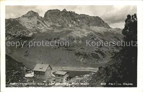 Freiburgerhuette Formarinsee Rote Wand Kat. Dalaas