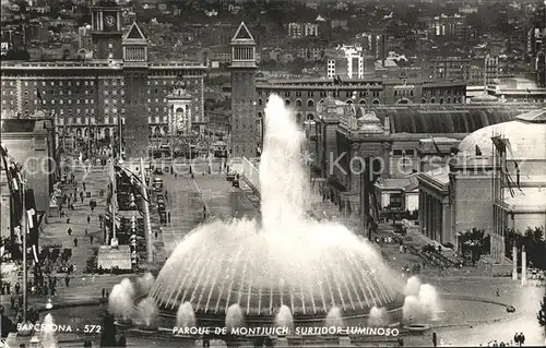 Barcelona Cataluna Parque de Montjuich surtidor luminoso Kat. Barcelona