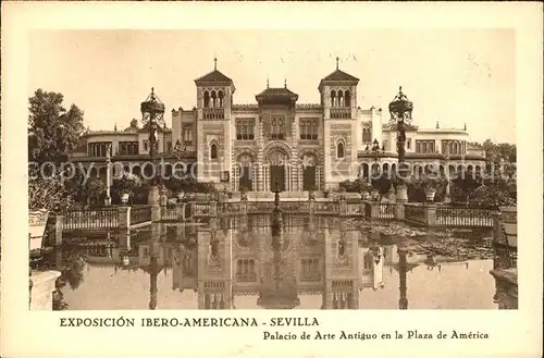 Sevilla Andalucia Palacio de Arte Antiguo en la Plaza de America Kat. Sevilla 