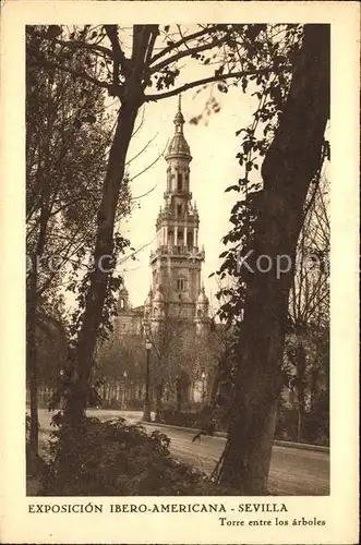 Sevilla Andalucia Torre entre los arboles  Kat. Sevilla 