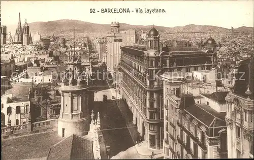 Barcelona Cataluna Via Layetana Strasse Kat. Barcelona