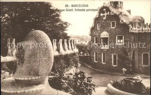 Barcelona Cataluna Parque Guell Entrada principal Kat. Barcelona