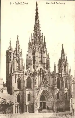 Barcelona Cataluna Catedral Fachada Kat. Barcelona