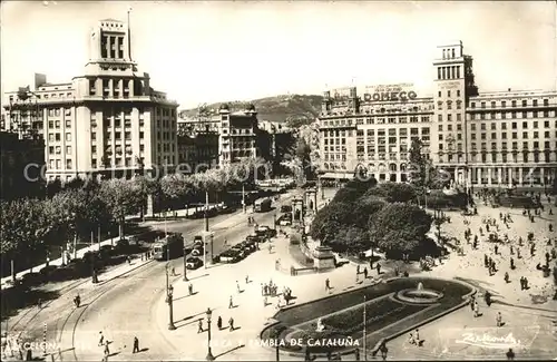 Barcelona Cataluna Plaza y Rambla de Cataluna Kat. Barcelona