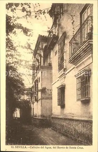 Sevilla Andalucia Callejon del Agua del Barrio de Santa Cruz Kat. Sevilla 