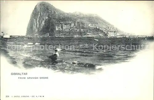 Gibraltar from spanish shore Monte La Playa Kat. Gibraltar