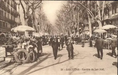 Barcelona Cataluna Rambla de san Jose Kat. Barcelona