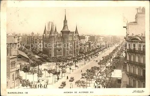 Barcelona Cataluna Avenida de Alfonso XIII Kat. Barcelona