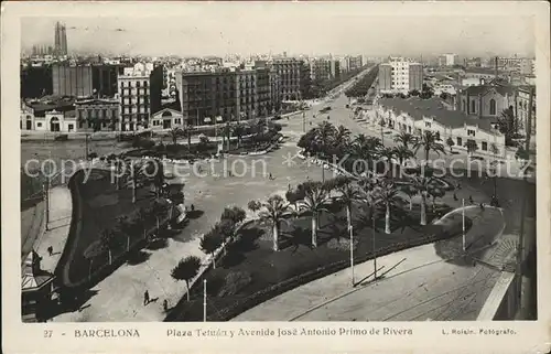 Barcelona Cataluna Plaza Teluan y Avenida Jose` Antonio Primo de Rivera Kat. Barcelona